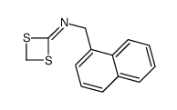N-(naphthalen-1-ylmethyl)-1,3-dithietan-2-imine结构式