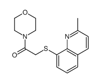2-(2-methylquinolin-8-yl)sulfanyl-1-morpholin-4-ylethanone Structure