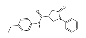 N-(4-ethylphenyl)-5-oxo-1-phenylpyrrolidine-3-carboxamide结构式