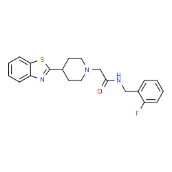 1-Piperidineacetamide,4-(2-benzothiazolyl)-N-[(2-fluorophenyl)methyl]-(9CI) structure