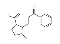 3-(2-methyl-5-prop-1-en-2-ylcyclopentyl)-1-phenylpropan-1-one Structure