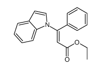 ethyl 3-indol-1-yl-3-phenylprop-2-enoate Structure