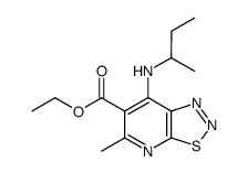 7-(sec.Butylamino)-5-methyl[1,2,3]thiadiazolo[5,4-b]pyridine-6-carboxylic acid, ethyl ester结构式