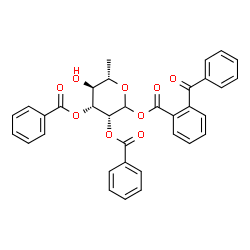 Tetra-O-benzoyl-L-rhamnopyranose structure