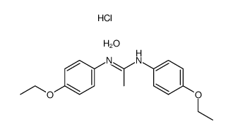 N,N'-bis-(4-ethoxy-phenyl)-acetamidine, hydrochloride结构式