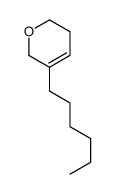 5-hexyl-3,6-dihydro-2H-pyran结构式