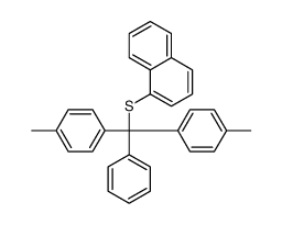 1-[bis(4-methylphenyl)-phenylmethyl]sulfanylnaphthalene结构式