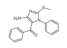 (5-amino-2-methylsulfanyl-3-phenylimidazol-4-yl)-phenylmethanone结构式