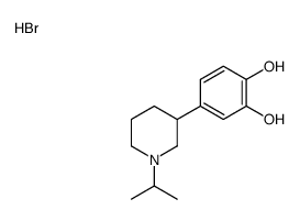 4-(1-propan-2-ylpiperidin-3-yl)benzene-1,2-diol,hydrobromide Structure