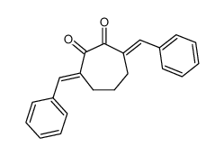 3,7-di-((E)-benzylidene)-cycloheptane-1,2-dione结构式