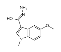 5-methoxy-1,2-dimethylindole-3-carbohydrazide Structure