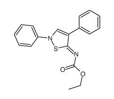 ethyl N-(2,4-diphenyl-1,2-thiazol-5-ylidene)carbamate结构式