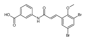 3,5-Dibrom-2-methoxy-zimtsaeure-<3-carboxy-anilid> Structure