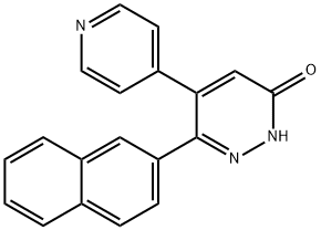 6-(萘-2-基)-5-(吡啶-4-基)哒嗪-3(2H)-酮结构式