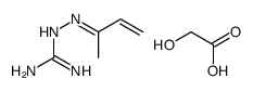 2-[(E)-but-3-en-2-ylideneamino]guanidine,2-hydroxyacetic acid结构式