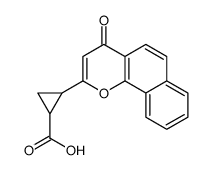 2-(4-oxobenzo[h]chromen-2-yl)cyclopropane-1-carboxylic acid Structure