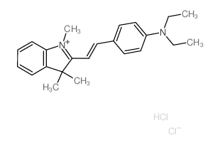 N,N-diethyl-4-[(E)-2-(1,3,3-trimethylindol-2-yl)ethenyl]aniline结构式