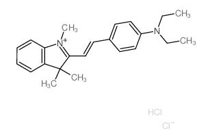 N,N-diethyl-4-[(E)-2-(1,3,3-trimethylindol-2-yl)ethenyl]aniline structure