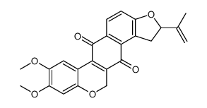 2H-Furo(2',3':7,8)naphtho(2,3-c)(1)benzopyran-6,13(1H,12H)-dione, 2-isopropenyl-8,9-dimethoxy Structure