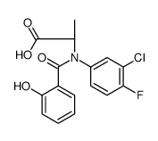 (2S)-2-(3-chloro-4-fluoro-N-(2-hydroxybenzoyl)anilino)propanoic acid Structure