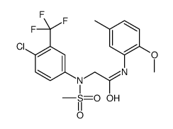 2-[4-chloro-N-methylsulfonyl-3-(trifluoromethyl)anilino]-N-(2-methoxy-5-methylphenyl)acetamide结构式