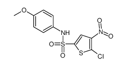 5-chloro-N-(4-methoxyphenyl)-4-nitrothiophene-2-sulfonamide结构式