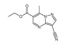 ethyl 3-cyano-7-methylpyrazolo<1,5-a>pyrimidine-6-carboxylate Structure