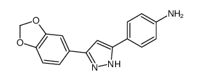 4-[3-(1,3-benzodioxol-5-yl)-1H-pyrazol-5-yl]aniline Structure