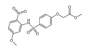 [4-(5-methoxy-2-nitro-phenylsulfamoyl)phenoxy]acetic acid methyl ester结构式