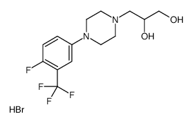 3-[4-[4-fluoro-3-(trifluoromethyl)phenyl]piperazin-1-yl]propane-1,2-diol,hydrobromide结构式