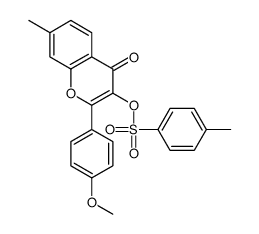 [2-(4-methoxyphenyl)-7-methyl-4-oxochromen-3-yl] 4-methylbenzenesulfonate结构式