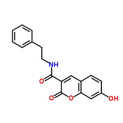 7-Hydroxy-2-oxo-N-(2-phenylethyl)-2H-chromene-3-carboxamide Structure