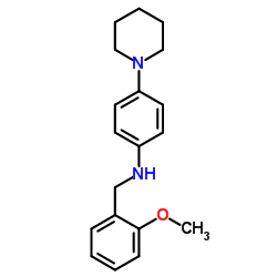 N-(2-Methoxybenzyl)-4-(1-piperidinyl)aniline结构式