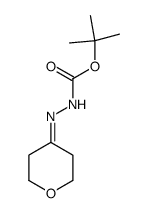 叔-丁基 2-(二氢-2H-吡喃-4(3H)-亚基)肼甲酸基酯结构式