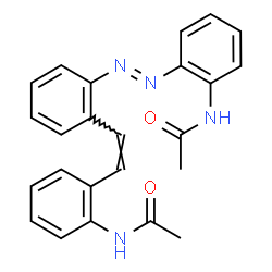 N-[2-[2-[2-[[2-(Acetylamino)phenyl]azo]phenyl]ethenyl]phenyl]acetamide Structure