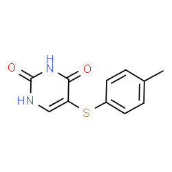 5-(p-tolylthio)uracil structure