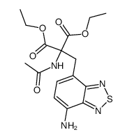 acetylamino-(7-amino-benzo[1,2,5]thiadiazol-4-ylmethyl)-malonic acid diethyl ester结构式