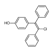 trans-1-Chloro-2-(4-hydroxyphenyl)-1,2-diphenylethylene结构式