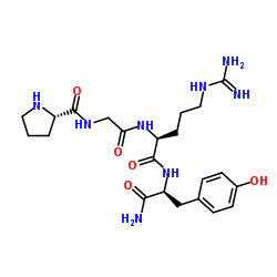 H-Pro-Gly-Arg-Tyr-NH2 structure