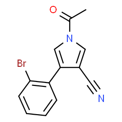 1-Acetyl-4-(2-bromophenyl)-1H-pyrrole-3-carbonitrile Structure