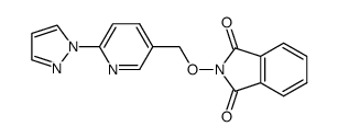 2-(6-pyrazol-1-yl-pyridin-3-ylmethoxy)-isoindole-1,3-dione结构式