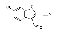6-chloro-2-cyano-3-formindole Structure