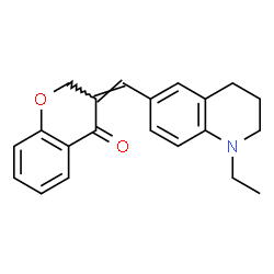 3-[1-ethyl-1,2,3,4-tetrahydro-6-quinolyl)methylene]-2,3-dihydro-4H-1-benzopyran-4-one结构式