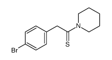 2-(4-bromophenyl)-1-piperidin-1-ylethanethione结构式