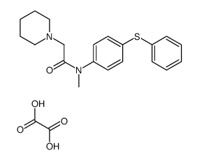 N-methyl-N-(4-phenylsulfanylphenyl)-2-piperidin-1-ylacetamide,oxalic acid Structure