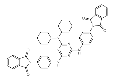 1H-Isoindole-1,3(2H)-dione,2,2'-[[6-(dicyclohexylamino)-1,3,5-triazine-2,4-diyl]bis(imino-4,1-phenylene)]bis-(9CI) Structure