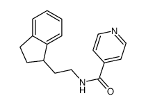 N-[2-(2,3-dihydro-1H-inden-1-yl)ethyl]pyridine-4-carboxamide结构式