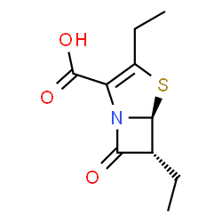 4-Thia-1-azabicyclo[3.2.0]hept-2-ene-2-carboxylicacid,3,6-diethyl-7-oxo-,cis-(9CI)结构式