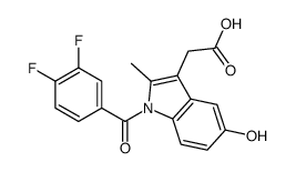 2-[1-(3,4-difluorobenzoyl)-5-hydroxy-2-methylindol-3-yl]acetic acid结构式