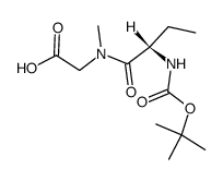 N-(tert-butyloxycarbonyl)-α-aminobutyrylsarcosine结构式